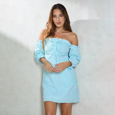 Virgio Women Mini Length Full A-Line Fit Offshoulder Dress