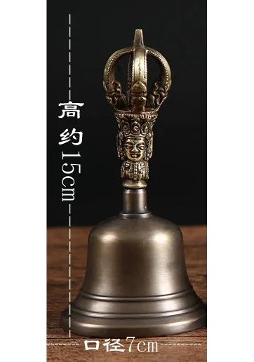 Nepal Bronze Bell Ethereal Sound Tibetan Buddhist Temple Vajra Bell Dorje Wholesale
