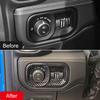 For -2023 Dodge RAM 1500 / RAM TRX -2023 Car Interior Accessories ABS Head Light Switch Cover Trim 1PC Only Fit LHD!
