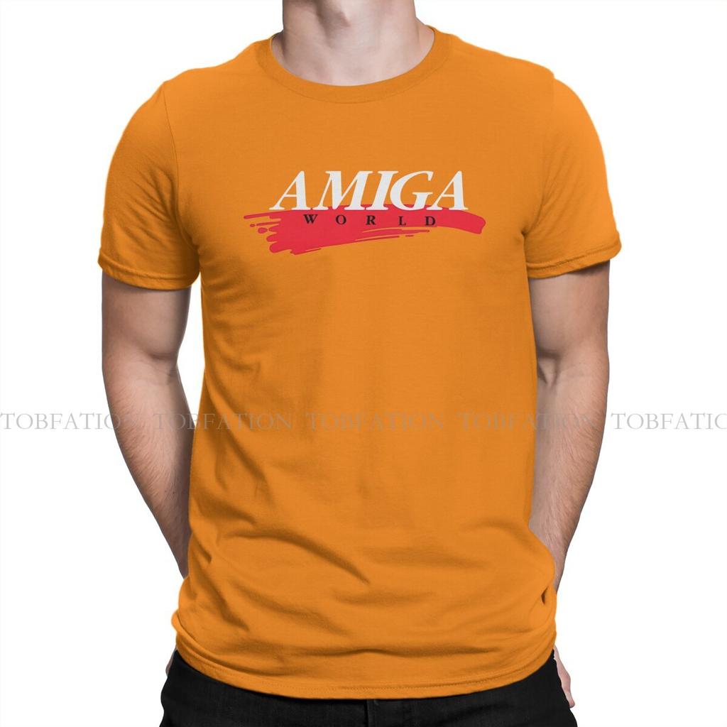 ZX Commodore Amiga 500 Amiga WORLD Logo Tshirt Homme Mens Clothing Blusas Cotton T Shirt For Men