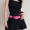 Y2k Rose Chic Pink Womens Belt With Colorful Buckle For Outfits Casual