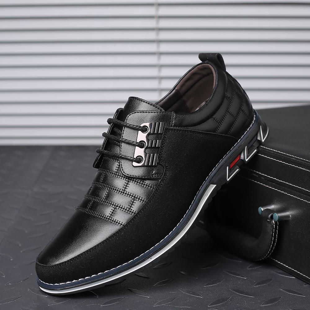 Men Leather Shoes Brand Fashion Business Shoes Male Formal Wedding Party Casual Shoes Genuine Leather Men Loafers Boat Sneakers