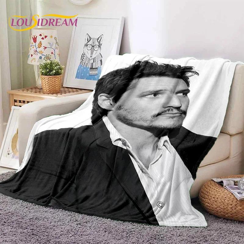 Jose Pedro Pascal Actor Star Soft Flannel Blanket for Beds Bedroom Sofa Picnic,Throw Blanket for Cover Outdoor Leisure Nap Gift