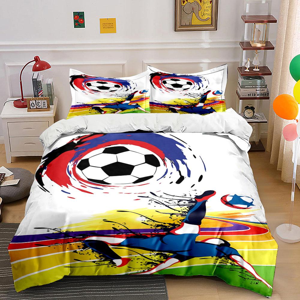 

Soccer ball with player. Bedding sets Duvet cover sets Duvet covers Pillowcases(1 * Duvet Cover 2 * Pillowcases, without duvet insert) 135x200cm