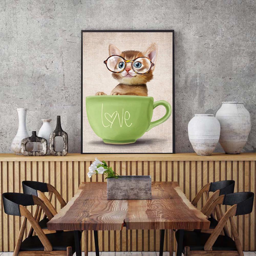 Diamond Embroidery Cat Diamond Embroidery Full Set Animal Diamond Mosaic Rhinestones Pictures