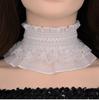 White Black Ruffle Elastic Lace Fake Collar Scarf High Neck Collar Pullover Elegant Neck Cover False Collar Clothing Accessories
