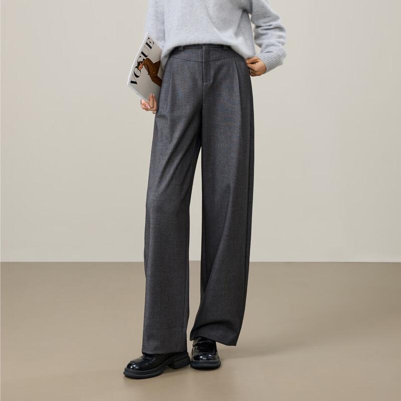 

Yiyang Women s Lyocell Wool Blend Straight-Leg Trousers 29