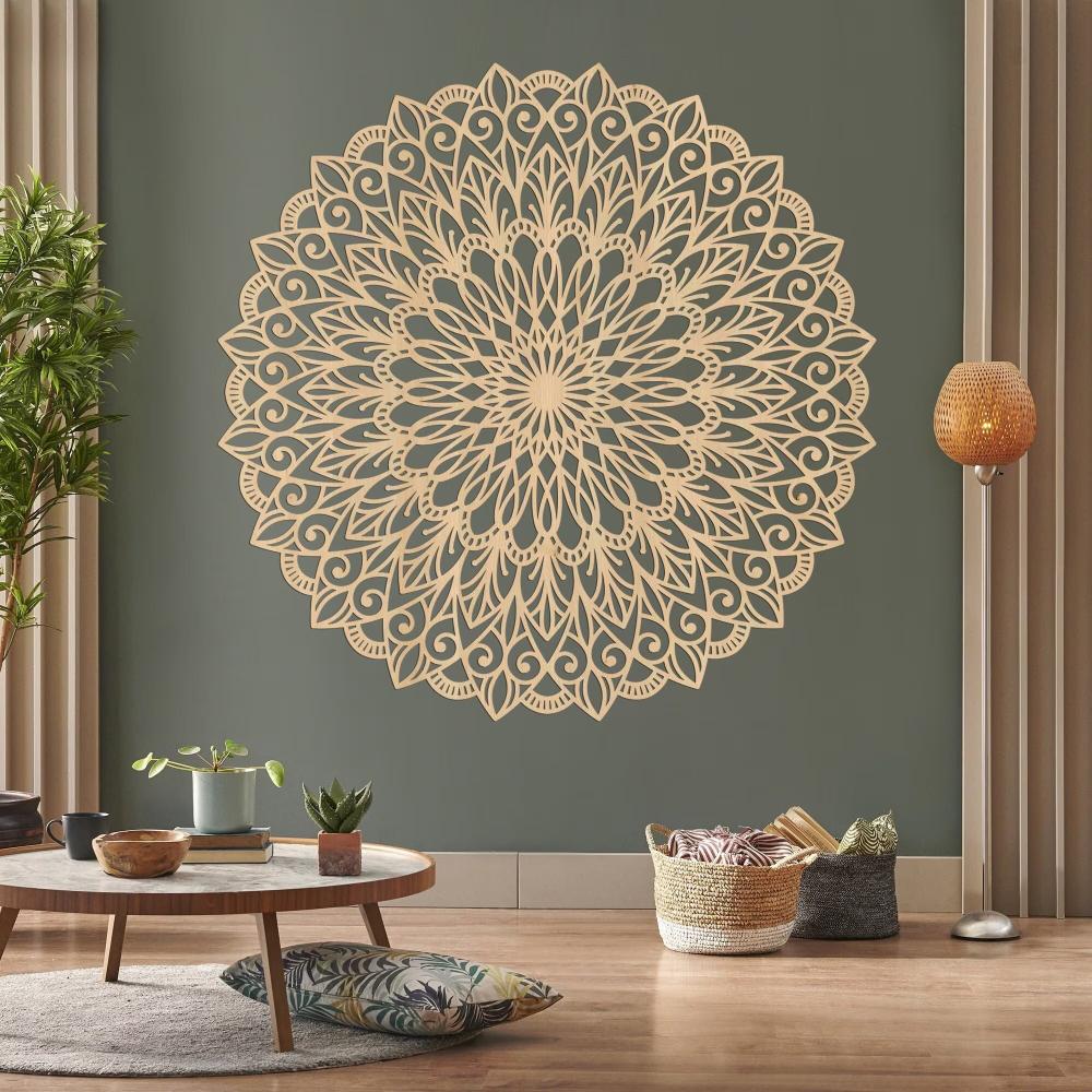 1 PC Eleganti Prodotti in Metallo Mandala, Decorazione Murale in Metallo, Fiore, Decorazione d'Interni, Mandala Arte Murale in Metallo, Pannello Murale in Metallo