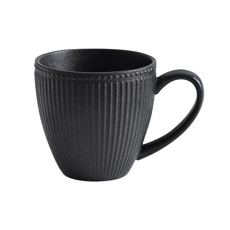 

Керамическая кружка для обеда, офисная чашка для питья, вертикальный узор, кофейная чашка, парная чашка для пары, чашка высокой ценности, красивая чашка 330ml