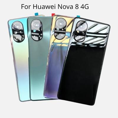 For Huawei Nova 8 4G Back Battery Cover Rear Door Back Battery Housing Nova 8 5G Replacement Parts Camera Lens