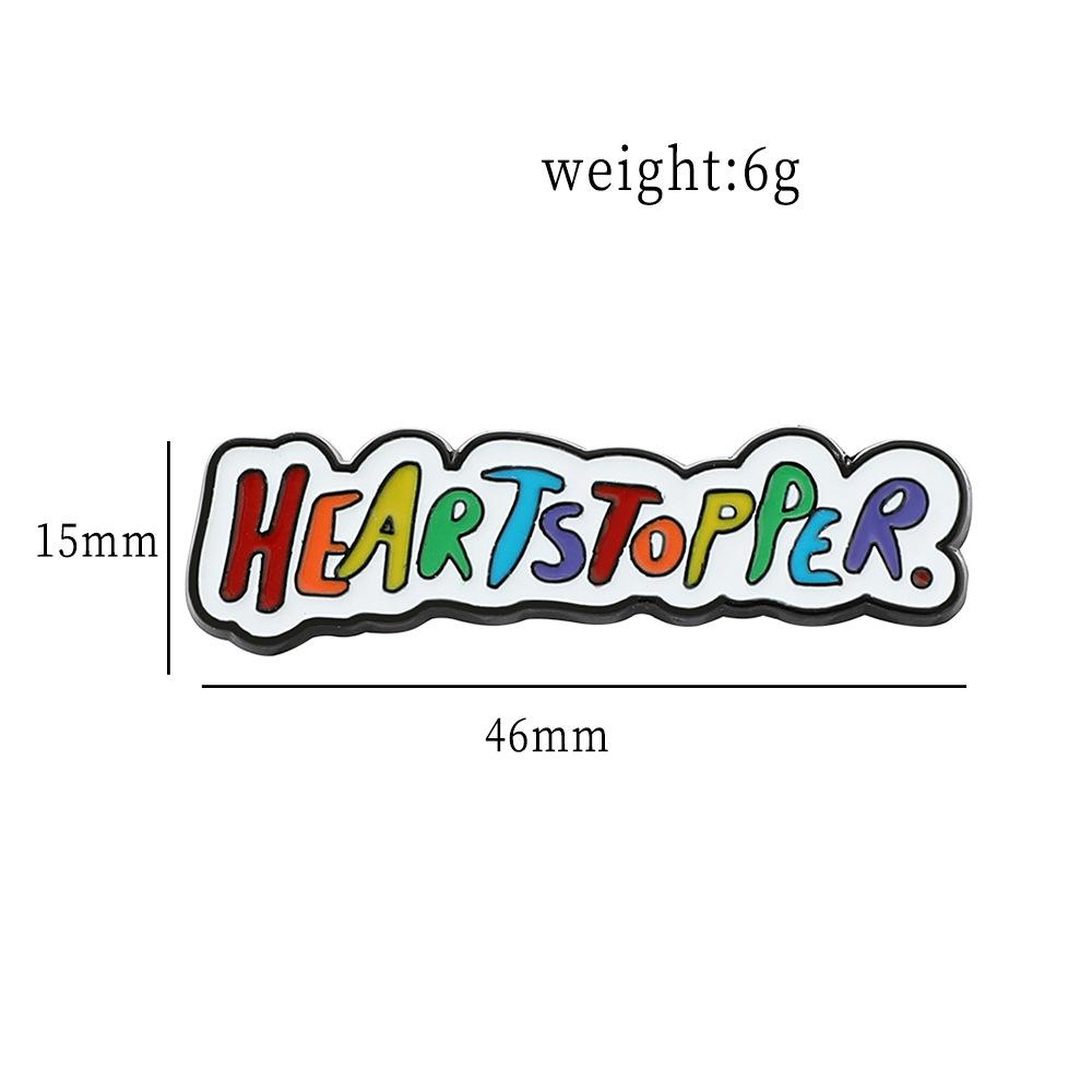 

Hot-selling, British drama peripheral metal badge Heartstopper heartbeat stops high-end enamel brooch for you