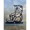Garden Metal Cat Sculpture for Fence Decor