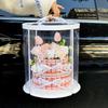 קופסת עוגה שקופה קופסאות עוגה עגולות מפלסטיק אריזות מתנה שקופות ציוד למסיבת חתונה יום הולדת קישוט ליום השנה