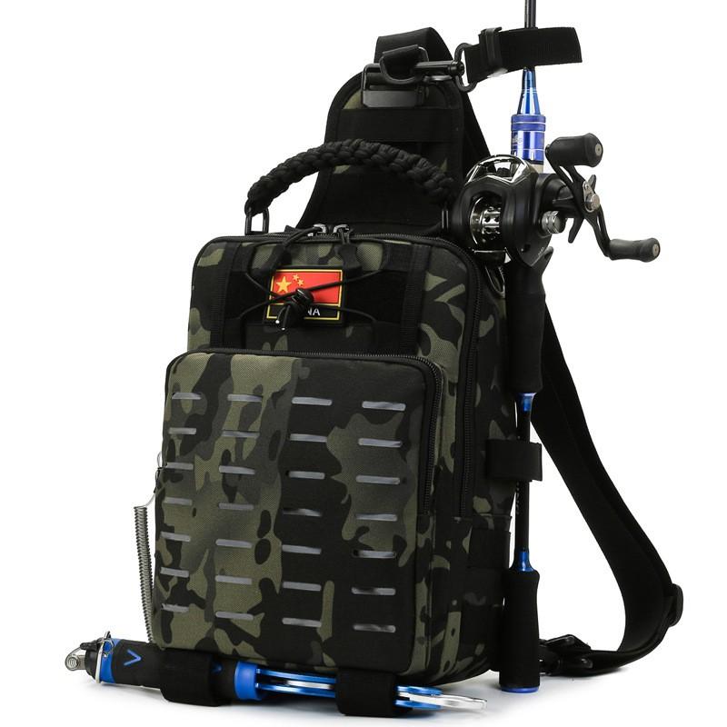 Multi-Functional Fishing Waist Pack With Rod Compartment Outdoor Gear Bag Anglers Lightweight Crossbody Backpack