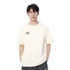 Anta Kyrie Irving Series Casual Round Neck Loose Short Sleeve T-Shirt Unisex Tops Vanilla-White 172521103-1