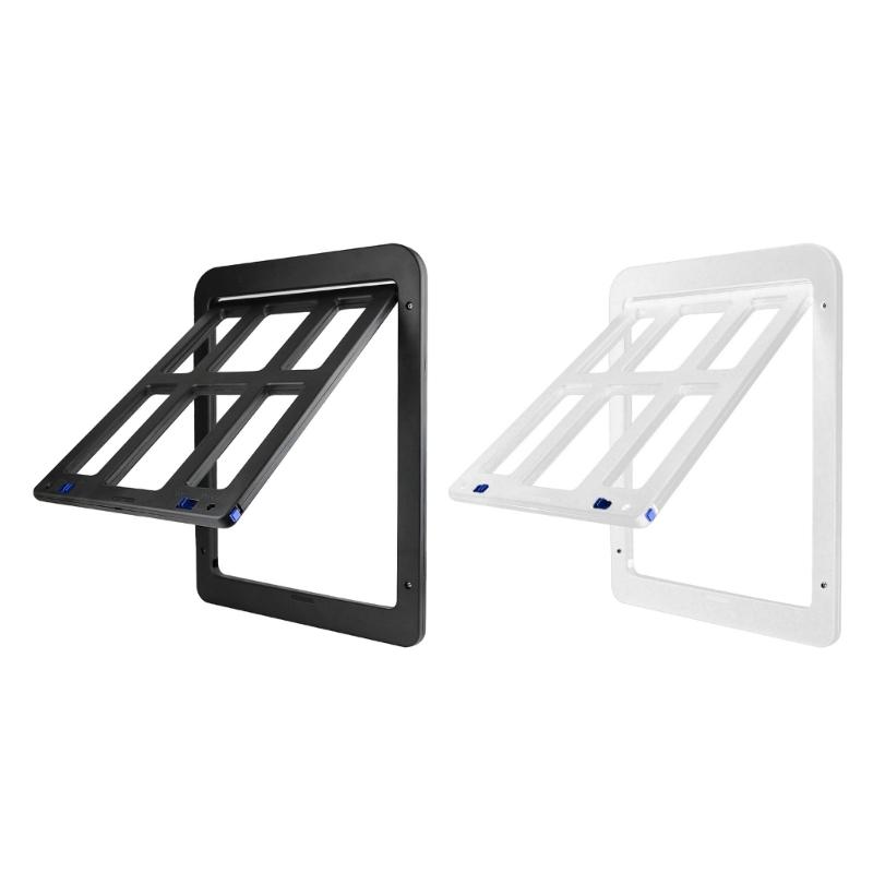 Cat Door Flap Free Entry and Exit Locking Cover Screen Door Mounted Clear Flap Get-in-anytime Upgraded Door