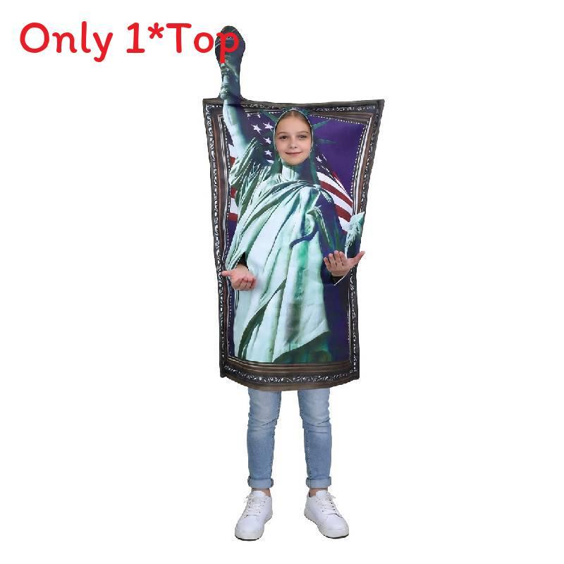 Halloween Cosplay Costume Sponge Suit With Statue Of Liberty Frame For Adult And Kids Party