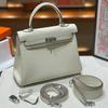 Womens Vintage Top Grain Leather Crossbody Tote Bag Large Size Wide Strap Mini Style Handbag Daily Use