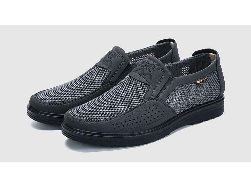 Men's Old Beijing Non-Slip Mesh Shoes: Breathable, Casual, Plus Size Shoes for Seniors