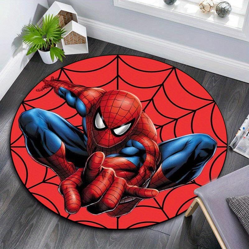 

1pc Spider-Man Round Area Rug - Non-Slip, Machine Washable Polyester Carpet for Living Room & Bedroom Decor 80cm by 80cm