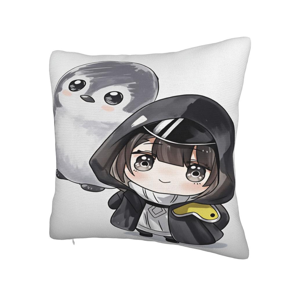 Gugugaga Penguin Arknights Endfield Pillow Case Retro Trendy Pillow Cover Graphic Pillowcases For Chair Sofa Home Decor