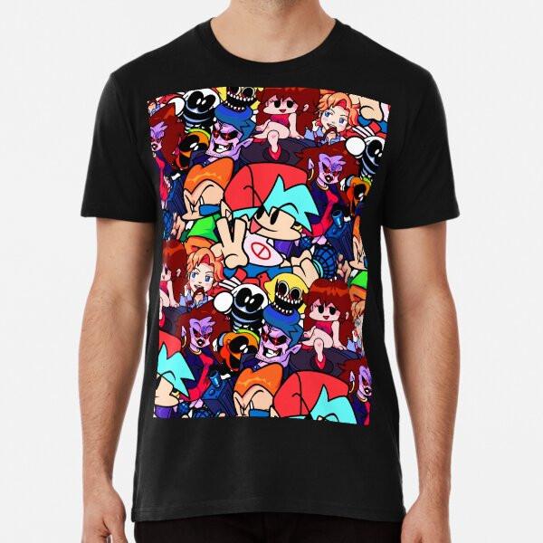 Friday Night Funkin Collage S To 5XL Made In the AU/USA T-Shirt