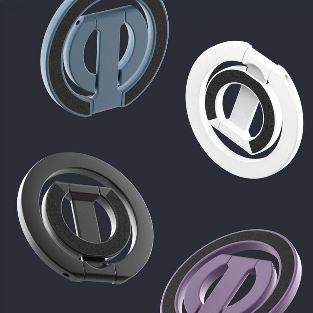 Double-Sided Magnetic Mobile Phone Ring Holder Finger Ring Magnetic Holder Strong Magnet Bracket 360 Degree Rotation Stand