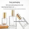 Transparent Glass Perfume Bottle Set: 30ml & 50ml Flat Square Spray Bottles
