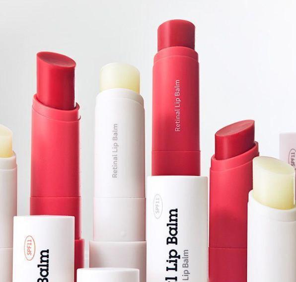 Retinal Lippenbalsam für volle und glatte Lippen (Klar & Rosafarben getönt)