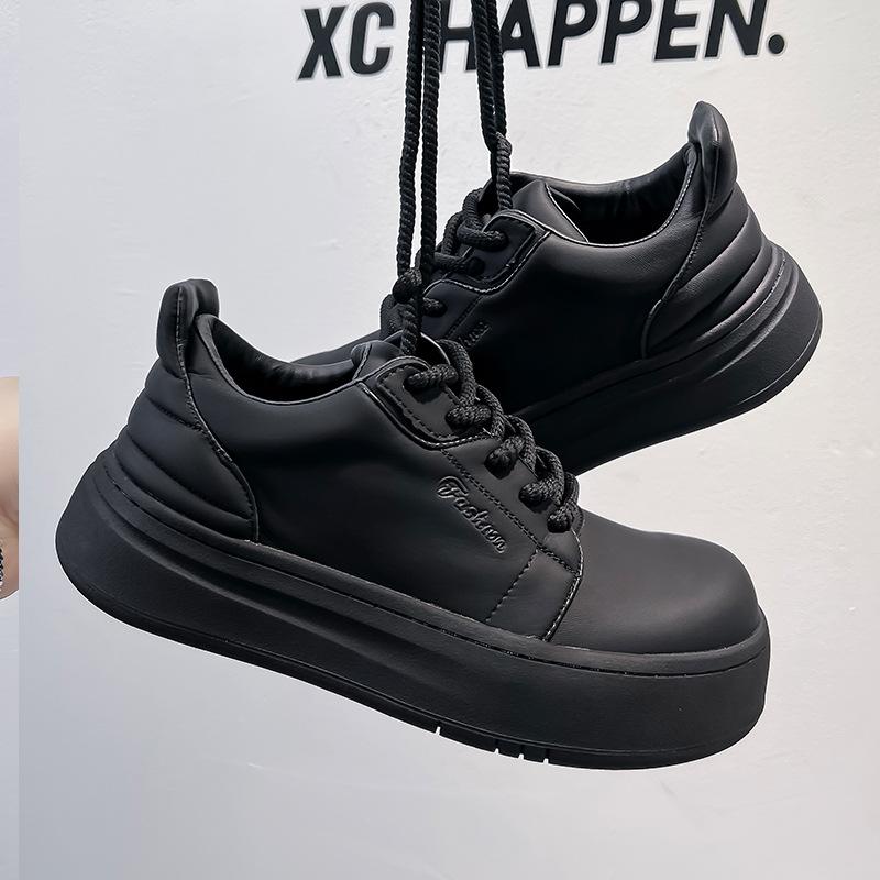 Shoes Men's Spring and Autumn Breathable Casual Shoes Trend Advanced 2024 New Platform White Shoes 9777-A