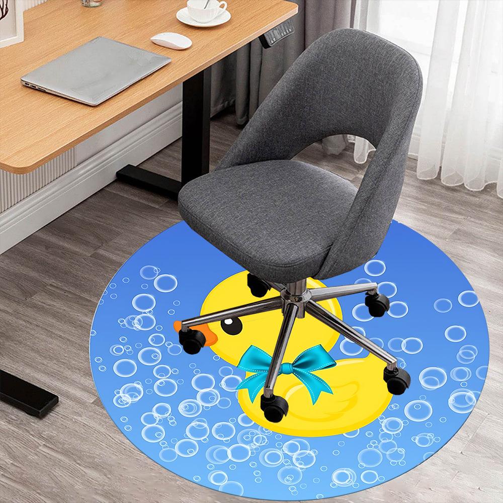 

1pc rubber duck Round Chair mat Area Rug - Non-Slip, Floor Mat for Office, Bedroom, and Indoor Decor c1125165 80cm by 80cm
