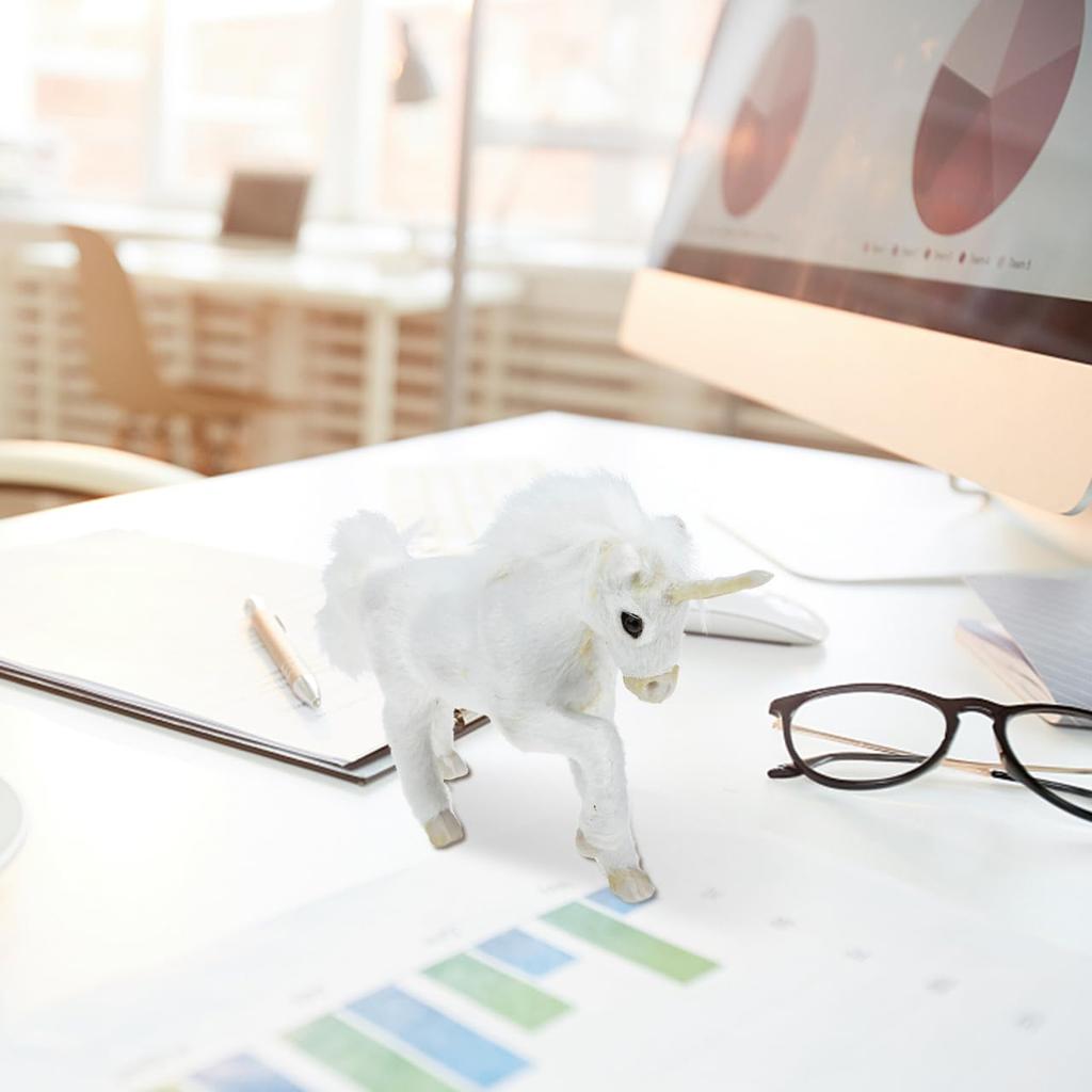 JOINPAYA Simulation Unicorn Stuffed Animal, Plush Unicorn Pillow, Pegasus Figurine, Cute Lovelyz Plush Toy Ornament, Unicorn Plush Toy with Faux Fur,