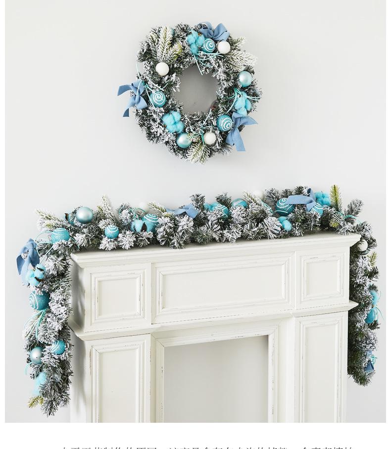 Christmas Snowflake Garland for Hotels, Malls, Windows, Doors & Stair Handrails