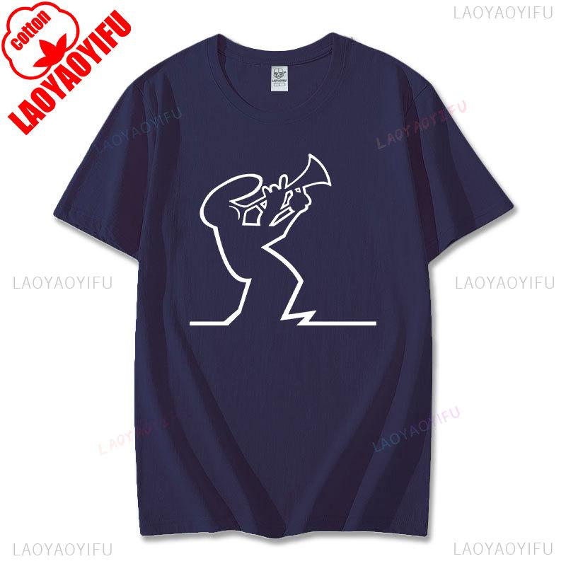 Happy La Linea Summer Casual T-Shirts Men Round Neck Graphic T Shirt Badum Linus Lineman Short Sleeve Tees Fashion Cotton Tops