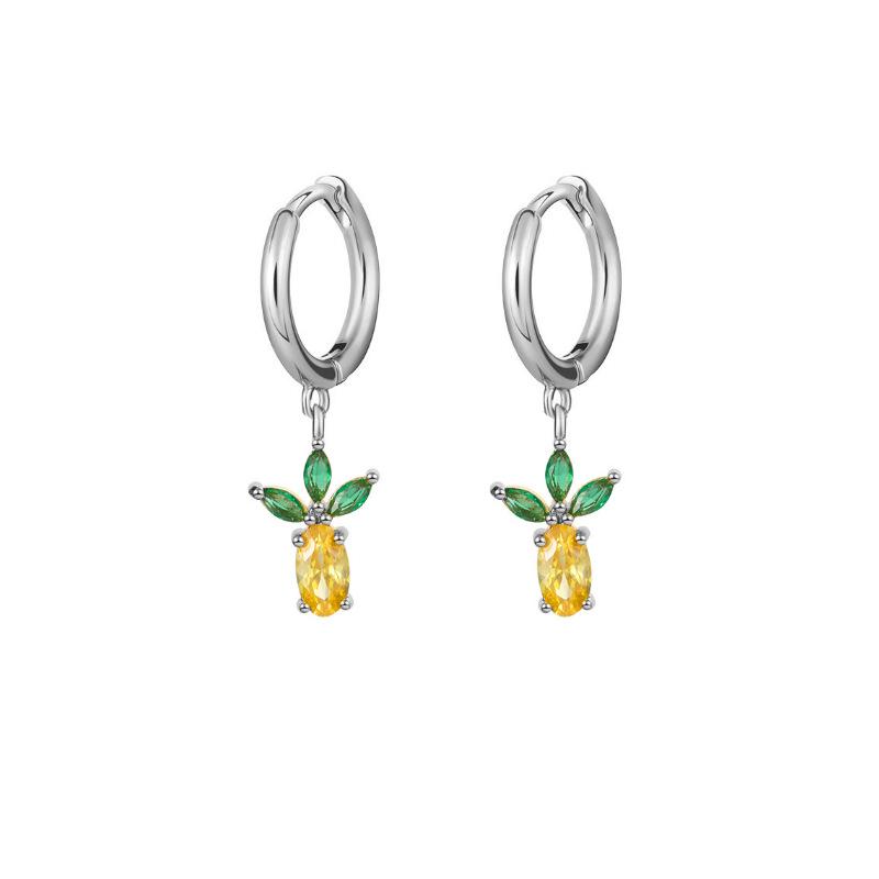 Tropical Fruit Mini Hoop & Stud Earrings - Creative European & American Ear Jewelry