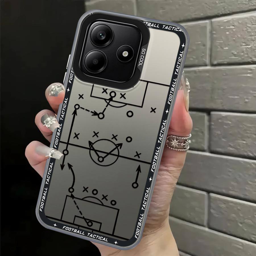 

Football Tactical Guidelines Back Phone Cover Case for Xiaomi Poco X3 Pro C51 X5 F3 GT C50 X3 NFC F4 Poco X5
