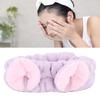 Hair Bands Cat Ears Shaped Soft Cloth Cute Headbands for Women Washing Face Make Up SpaPurple