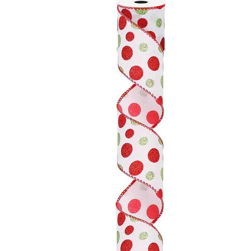 One Roll Christmas Christmas Diy Christmas Tree Decoration Silk Ribbon 6.3Cm Wide