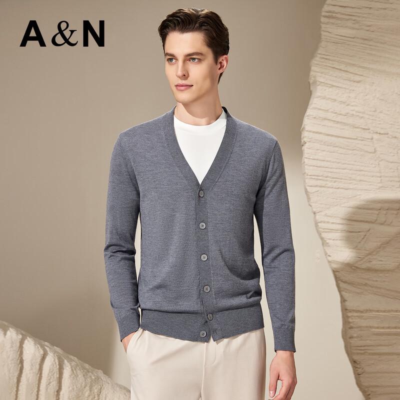 Antonio Men's Light Business V-Neck 100% Cashmere Cardigan