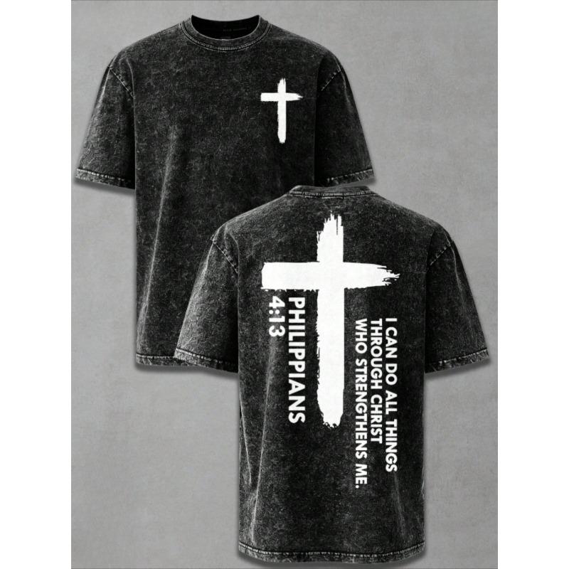 High Quality Men's Retro Vintage Vintage Gothic Hardcore Style Washed Pure Cotton Short Sleeved T-shirt Printed Top Soft and Comfortable Trendy Loose