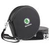 Hrbay0 Lær Bil CD DVD Oppbevaringsveske Bag Plateorganisator For VRS Octavia karoq Rapid Fabia Superb Kodiaq Scala Kamiq Tilbehør