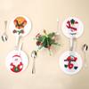 Reusable Christmas Tableware Holder Bag Santa Snowman Elk Christmas Fork Pocket  Xmas