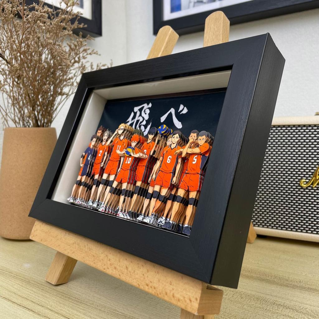 Anime Haikyuu!! 3D Art Painting Shoyo Hinata Kei Tsukishima Cartoon Figure Collect Picture Desktop Bedroom Decora Halloween Gift