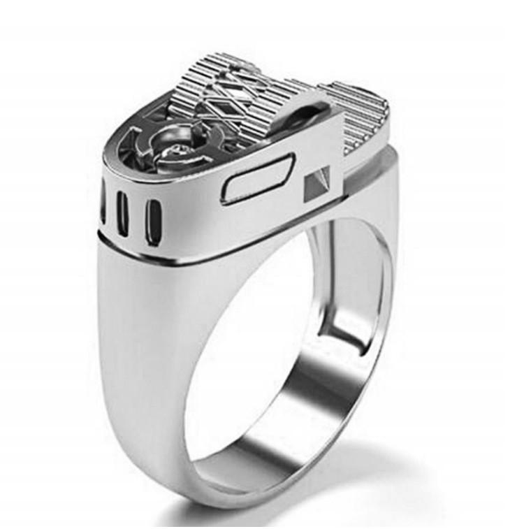 Ring Shape Lighter Alloy Jewelry Accessories Finger Ring Woman Gift Party Outfit