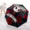 1 Auto Open Nightmare Before Christmas, Jack Skellington Themed Colorful 8-rib Portable Umbrella for Men and Women, A Compact Commuting Comp