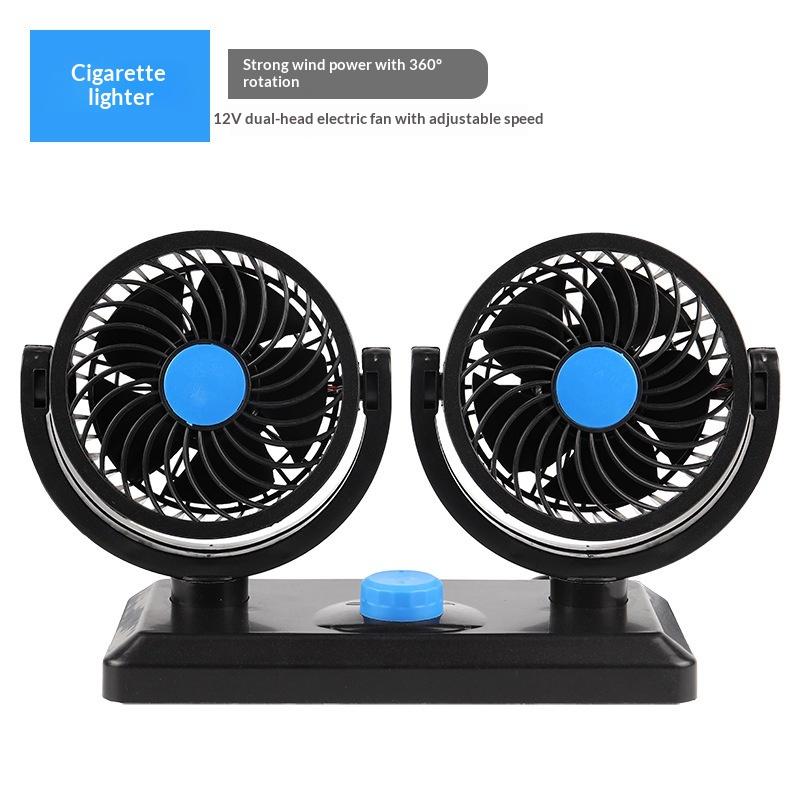 Professional Dual Fans 360 Rotation Multi Angle Cooling Fan For Sedan RV Truck Boat Vehicles Camping Office Desk Use Accessory