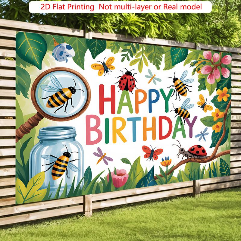 Party Backdrop Flat Honey Ladybug Photo Booth Decor Front Door Decor