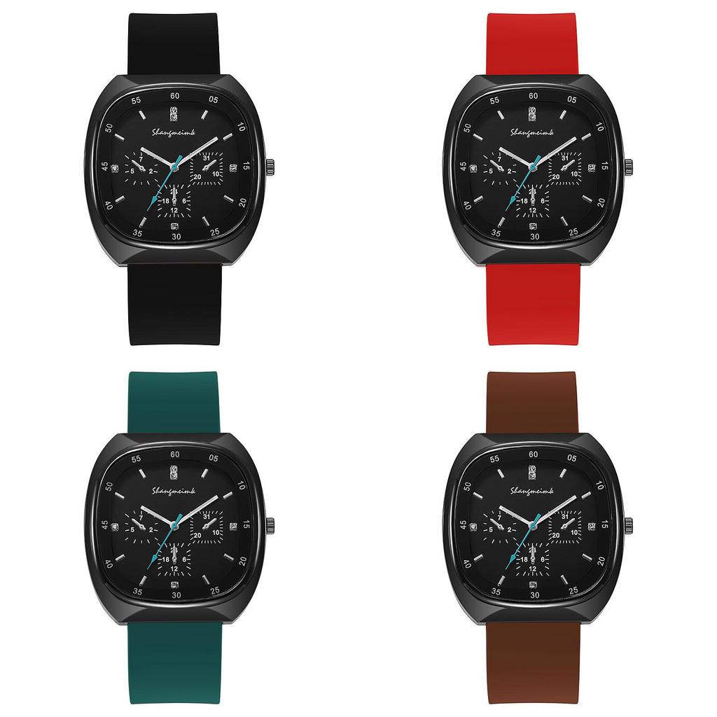 Classic Ladies Quartz Watch With Diamond Accents And Silicone Strap For Casual Wear