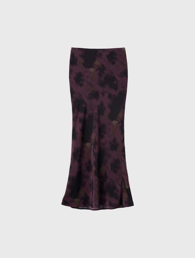 General Idea Pattern Bias Long Skirt [Purple] / Wbe3L13509