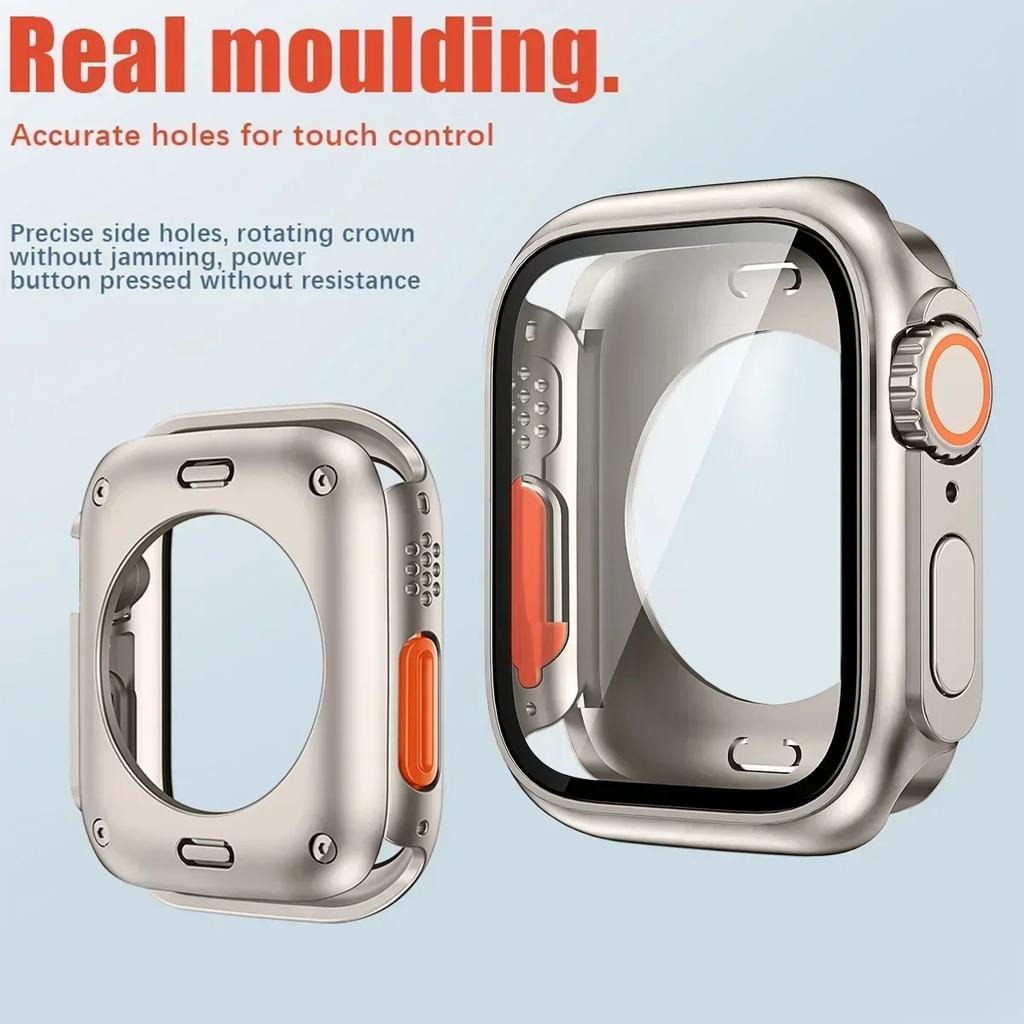 New Screen Protector for Apple Watch 46mm 45mm 44mm 40 41 42mm Hard PC Front Rear Bumper Case iwatch 11 10 9 8 7 SE 6 5